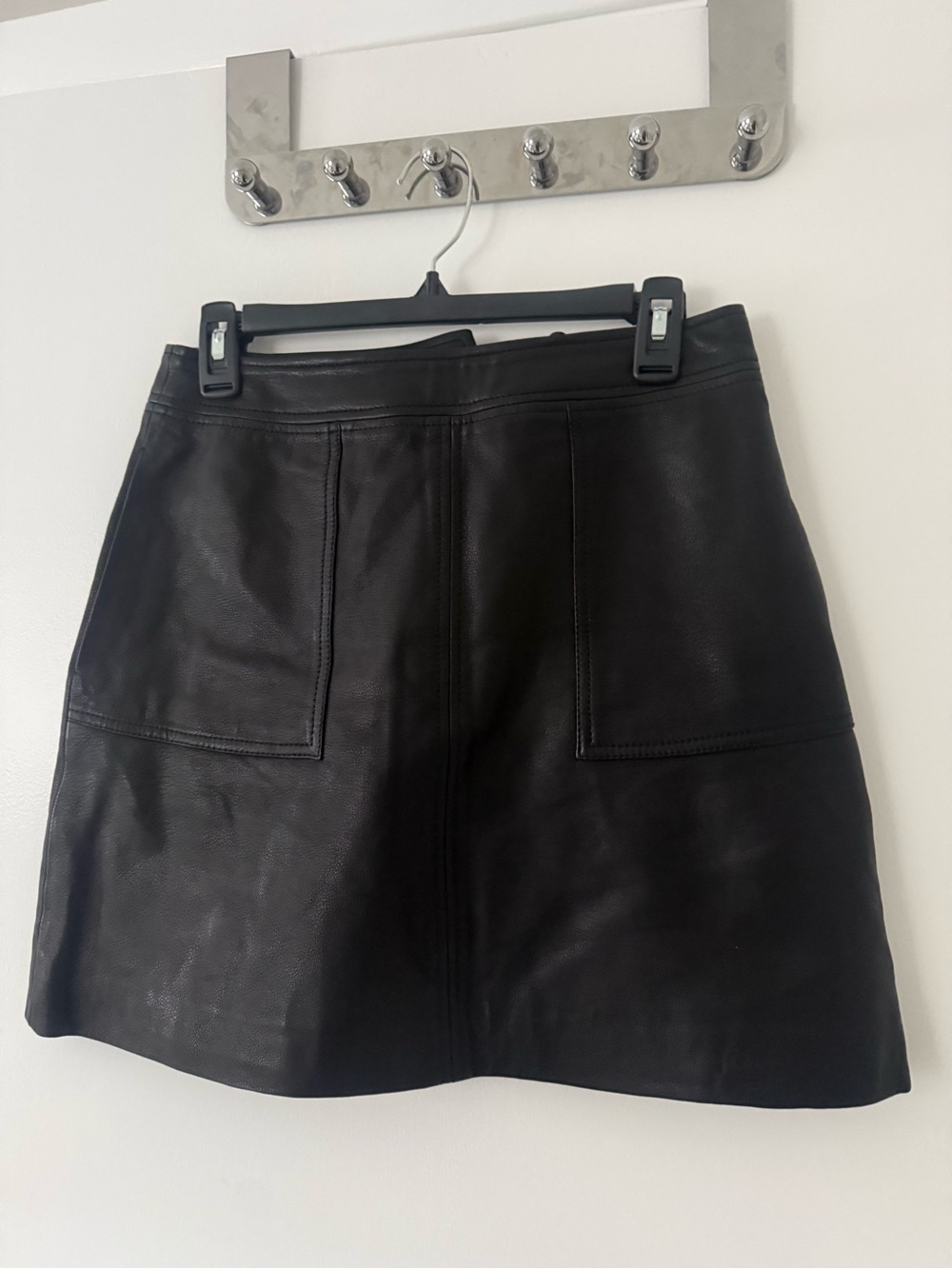 The Kooples Leather A-line Skirt Sz 36